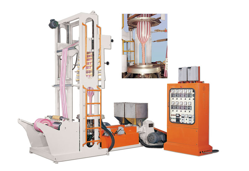 雙色高密度塑膠高速吹袋機