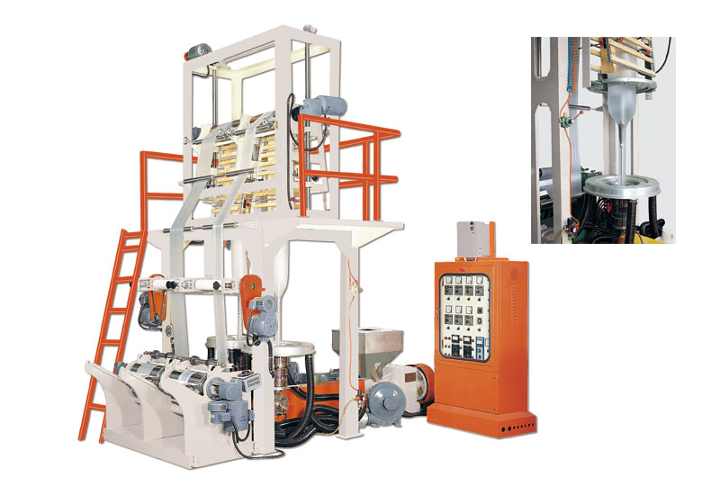 雙模頭高密度塑膠高速吹袋機